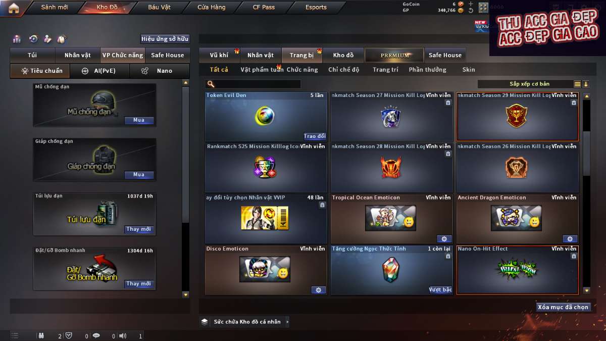 shop acc cf uy tin gia re